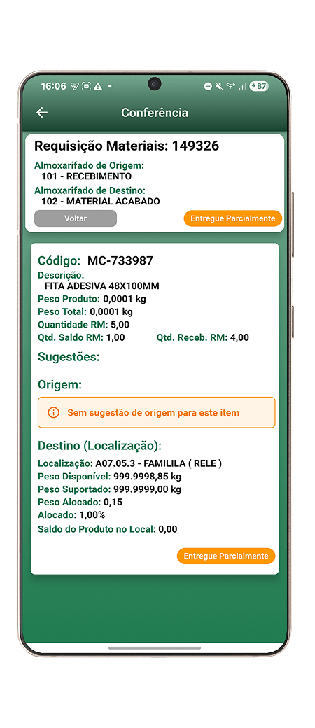 Funcionalidades: Recebimento Ágil